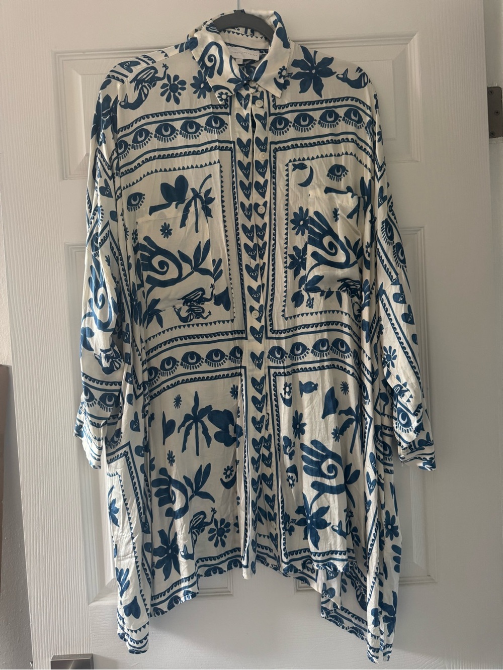Anthropologie Corey Lynn Carter Long Sleeve Printed Shirt Dress
